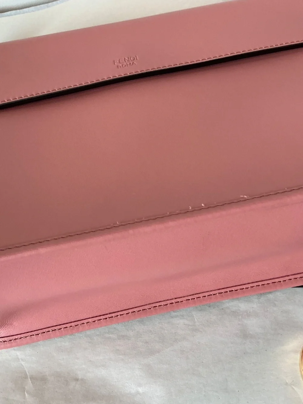 NEW Fendi Pink Kan Handbag with Gold/Silver Hardware (Two Straps) - Picture 10 of 13